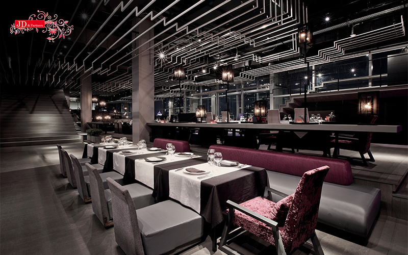 A restaurant with a clear interior theme