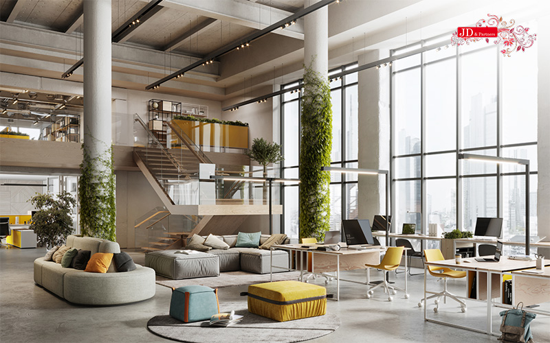 3D image of a environmentally friendly office